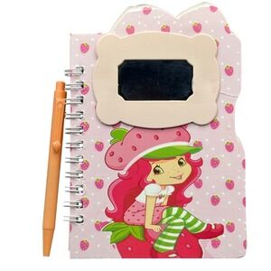 Strawberry Spiral Notebook Diary with Pen and‎ Mirror
